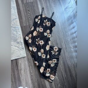 Floral Black Maxi Dress